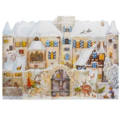 Adventsdeko & Kalender-Adventskalender "Burg mit Burgmauer"