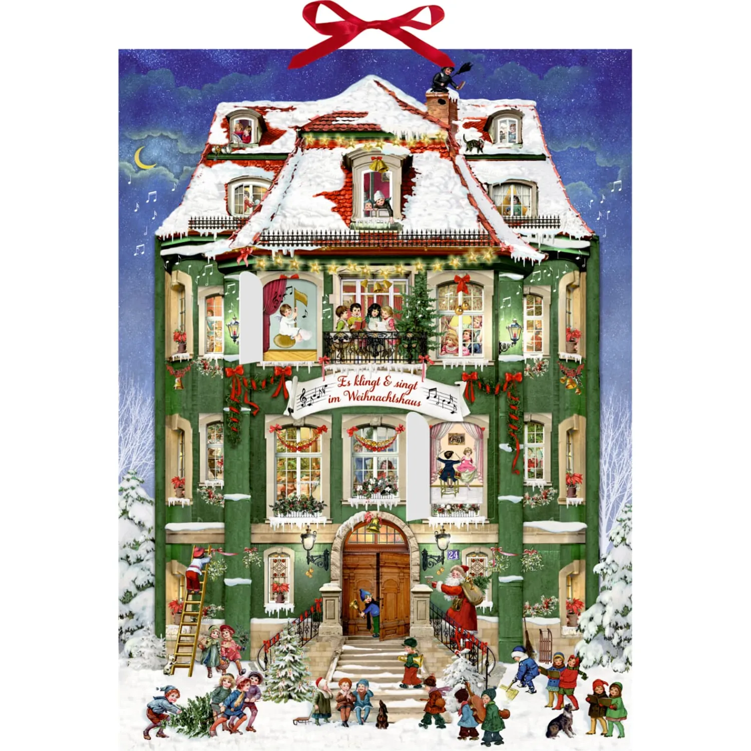 Adventsdeko & Kalender-Adventskalender "Es klingt und singt im Weihnachtshaus"