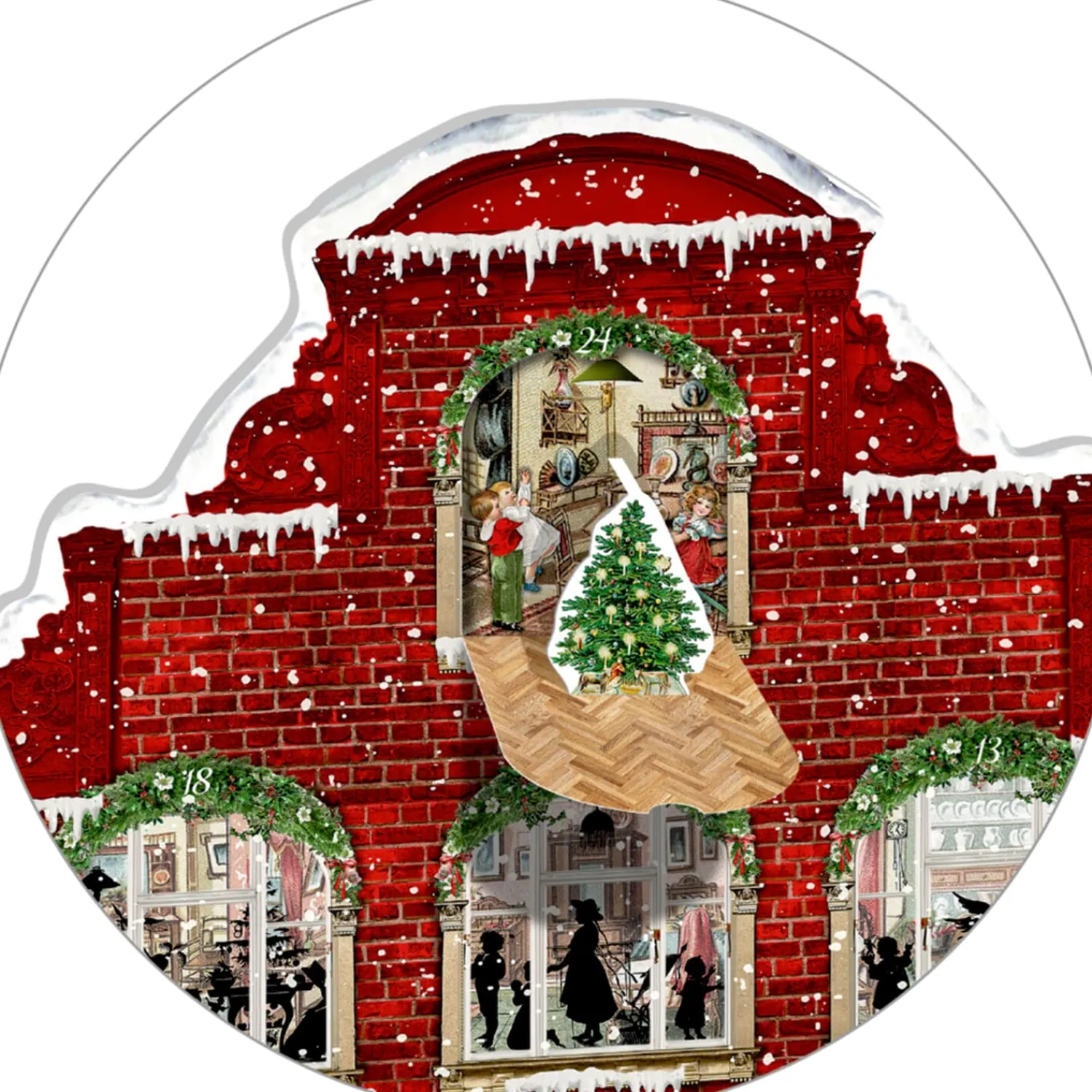 Adventsdeko & Kalender-Adventskalender "Nostalgisches Weihnachtshaus"