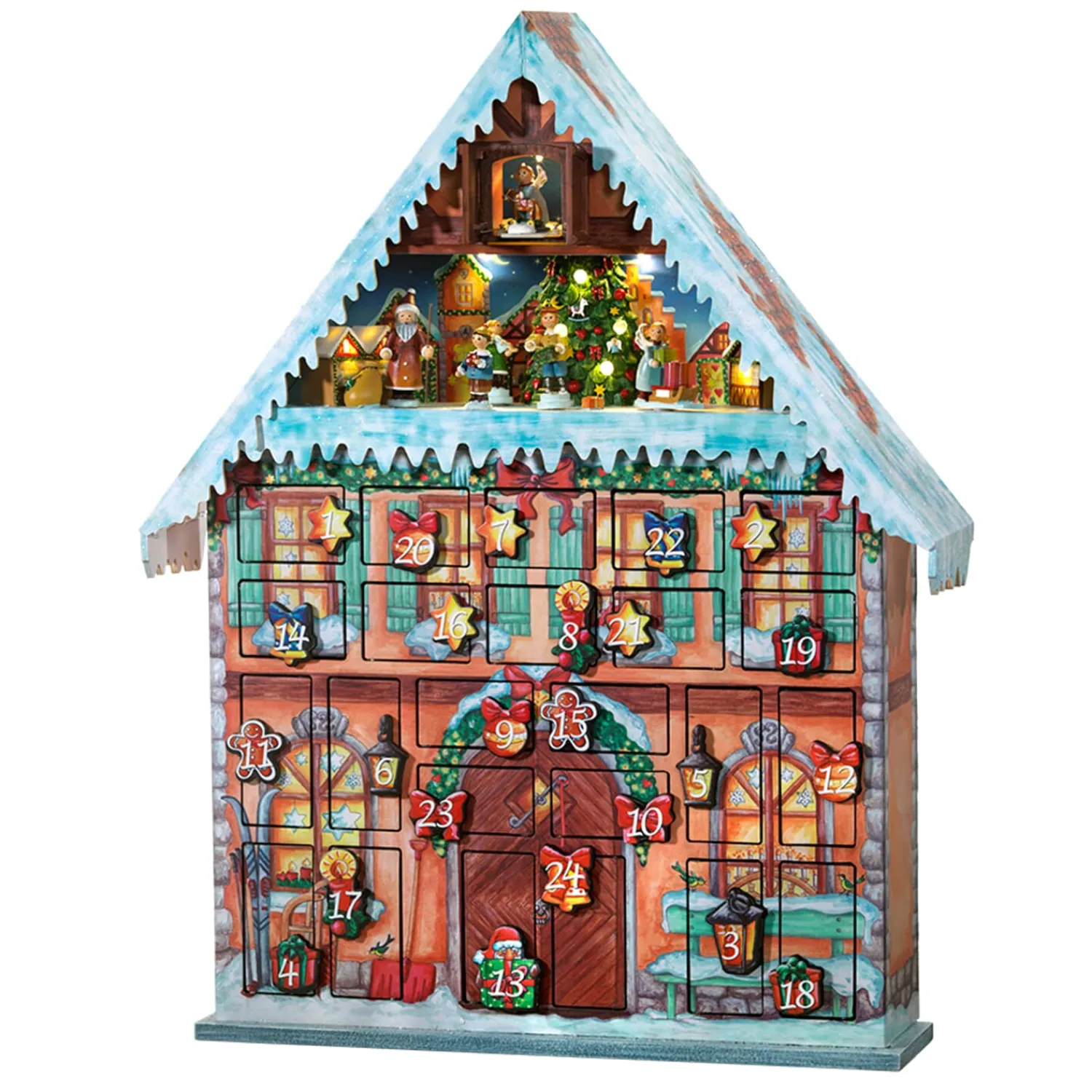 Adventsdeko & Kalender-Adventskalenderhaus "Weihnachtsfreude"
