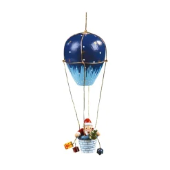 Käthes Original Christbaumschmuck Holz-Ballon mit Weihnachtsmann