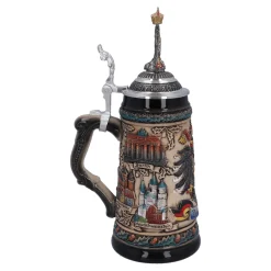 Bierkrüge|Deutschland Motive-Bierkrug mit Zinnadler "Deutschland", bunt-natur, 0,5 Liter