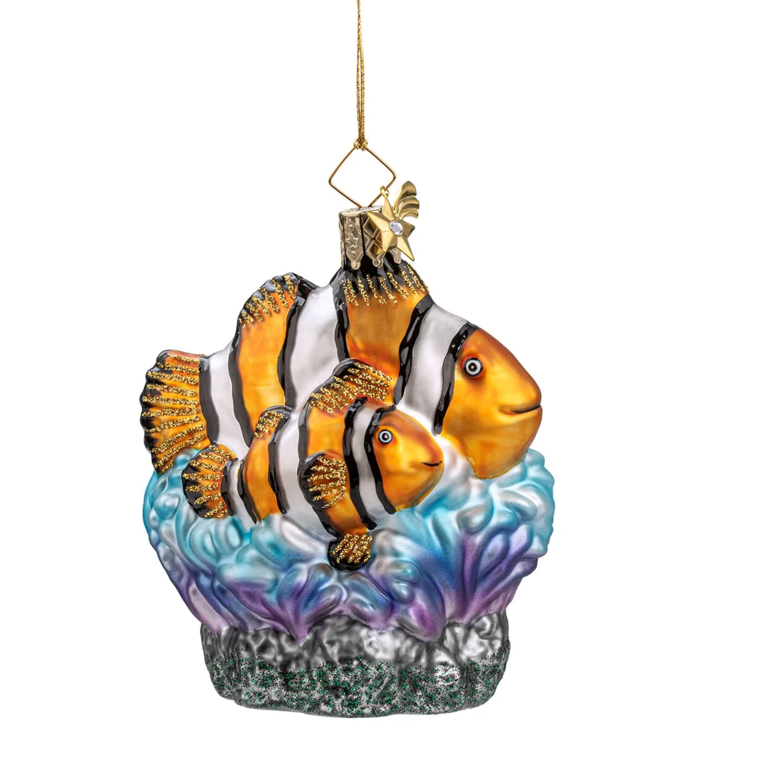 Poesie in Glas Weihnachtskugeln Aus Glas-Clownfisch, Glas-Baumbehang