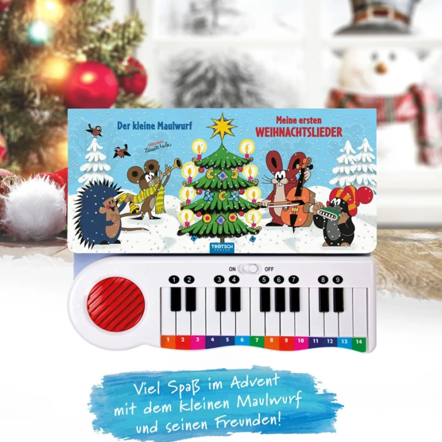 Trötsch Verlag Spielzeug|Der Kleine Maulwurf „Krtek”-Der kleine Maulwurf Klavierbuch "Meine ersten Weihnachtslieder"