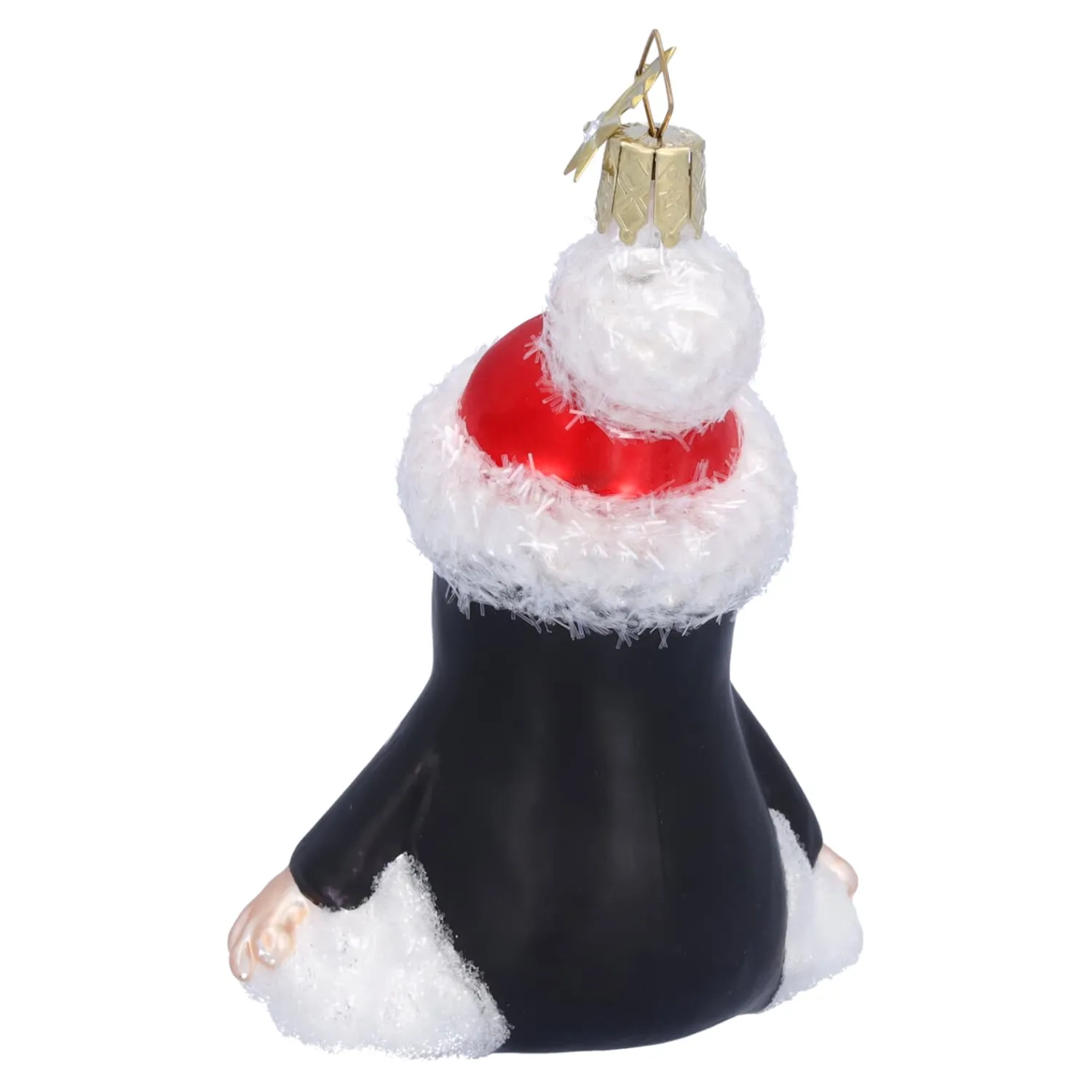 Poesie in Glas Der Kleine Maulwurf „Krtek”|Weihnachtskugeln Aus Glas-Der kleine Maulwurf "Krtek" als Weihnachtsmann