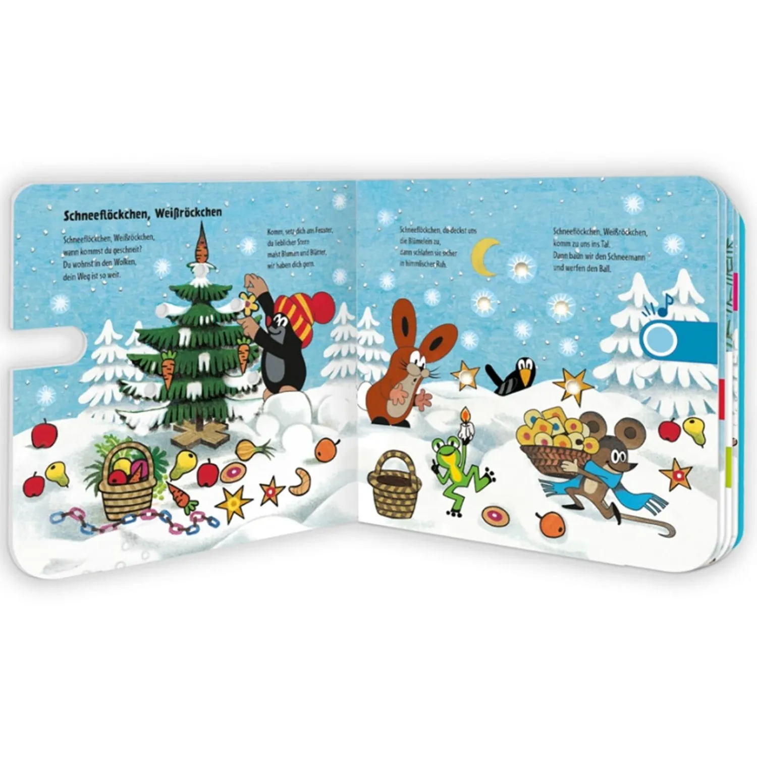 Trötsch Verlag Spielzeug|Der Kleine Maulwurf „Krtek”-Der kleine Maulwurf Soundbuch "Zauberhafte Weihnachten"