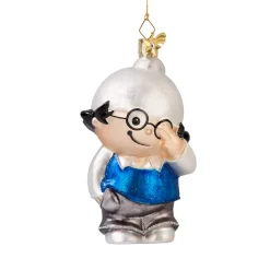 Poesie in Glas Mainzelmännchen|Weihnachtskugeln Aus Glas-Det "Mit dem Zweiten sieht man besser"