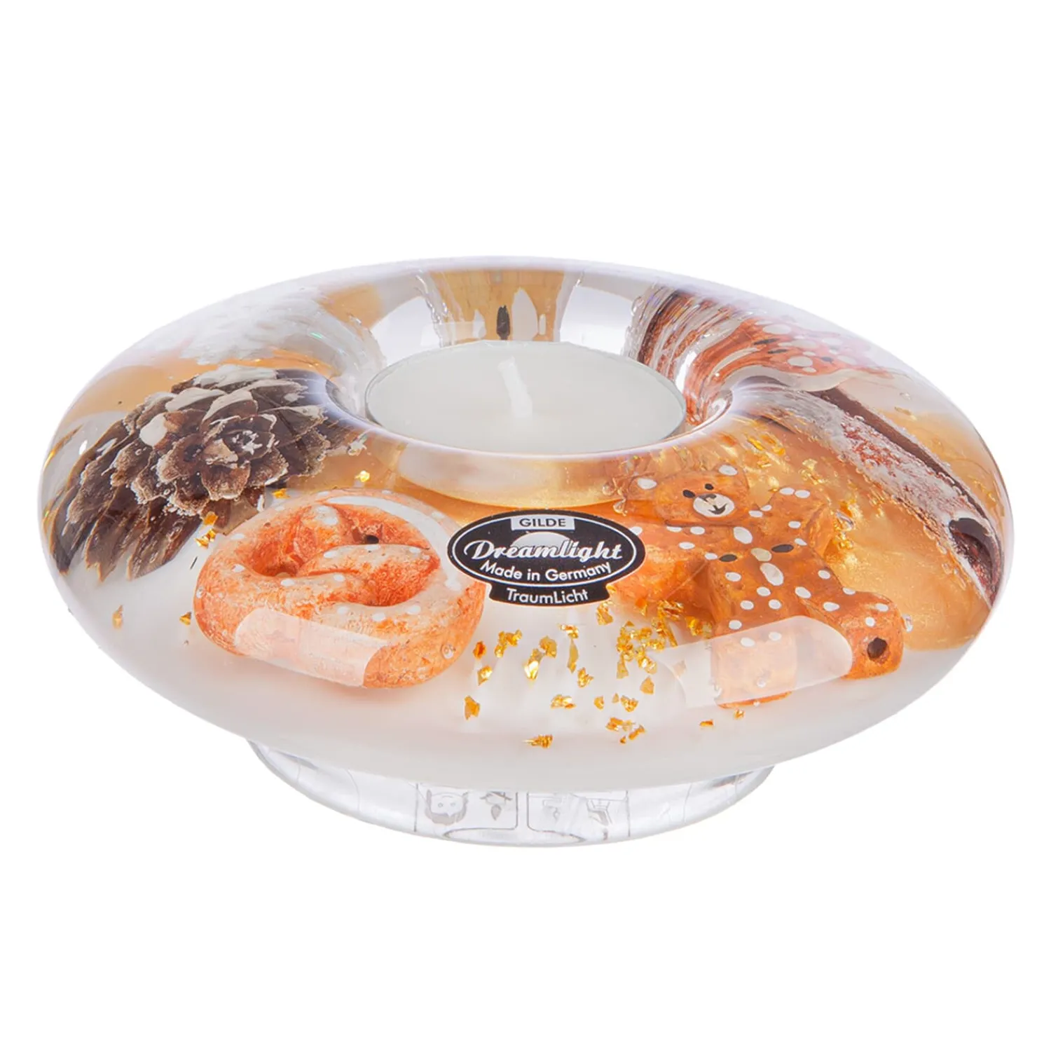 Kerzen & Teelichthalter-Dreamlight "Gingerbread" - Kerzenhalter Ufo Medium