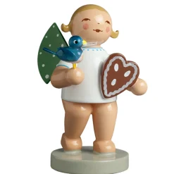 WENDT & KÜHN Wendt & Kühn Kollektion-Engel mit Lebkuchen und Vogel, stehend