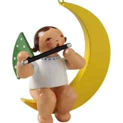 WENDT & KÜHN Wendt & Kühn Kollektion-Engel mit Querflöte, im Mond