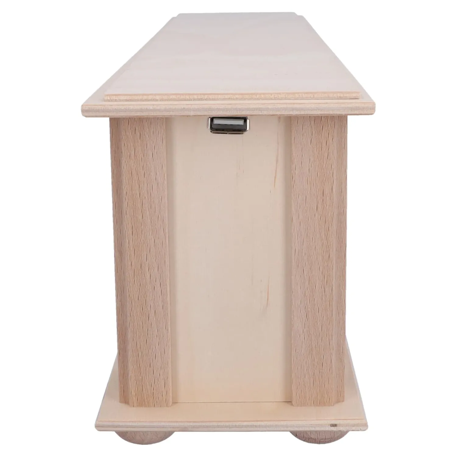 RATAGS Holzdesign Schwibbogen Weihnachten-Fensterbank "Vorratskeller", 230V mit USB A-Anschluss