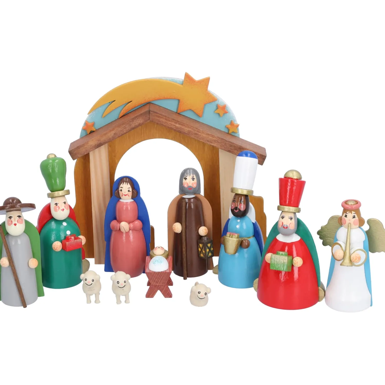 Käthes Original Krippen Und Krippenfiguren-Figurenset "bunte Krippenszene"