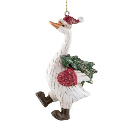 Baumschmuck Aus Kunstharz-Gans mit Baum