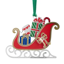 Baumschmuck Aus Metall-Geschenkeschlitten, silberfarben