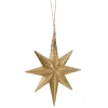 Baumschmuck Aus Kunststoff-Goldener Glimmer-Stern