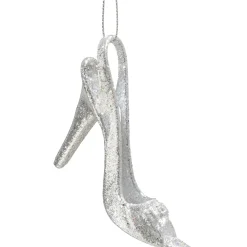 Baumschmuck Aus Kunststoff-High Heels, silberfarben