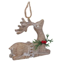 Baumschmuck Aus Kunstharz-Hirsch, liegend