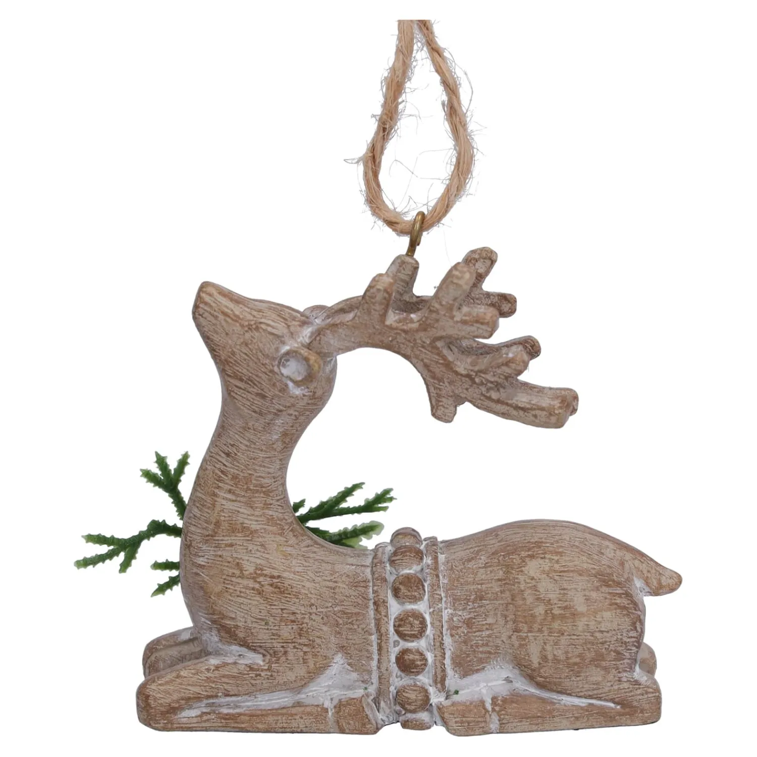 Baumschmuck Aus Kunstharz-Hirsch, liegend