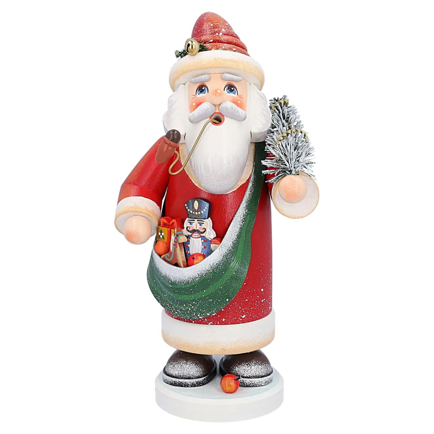 Käthes Original Räuchermänner|Nostalgische Weihnachtsdeko-Holzknoddl "Nostalgischer Weihnachtsmann", Räuchermännchen