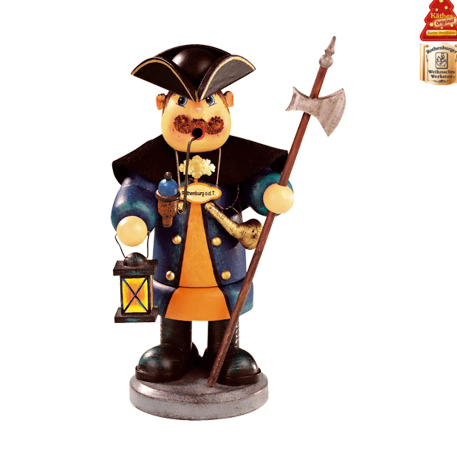 Käthes Original Rothenburg Motive|Räuchermänner-Holzknoddl "Rothenburger Nachtwächter", Räuchermännchen