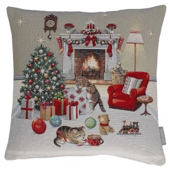 Sandner Wohndeko-Kissenhülle "Katzenweihnacht"