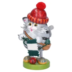 Käthes Original Räuchermänner|Weihnachtsdeko Holz-Kittys Strickvergnügen, Duftl