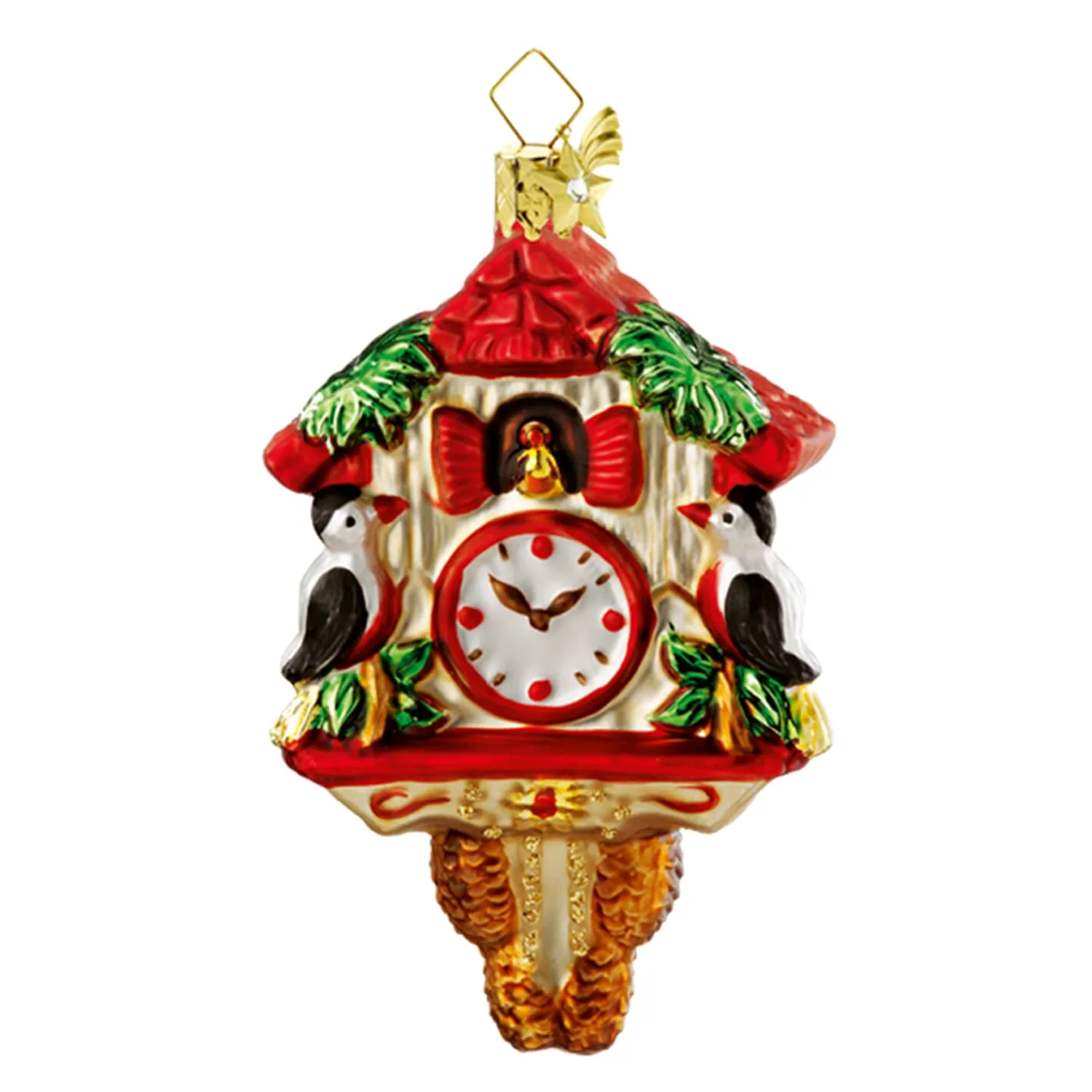 Poesie in Glas Bayern Motive|Weihnachtskugeln Aus Glas-Kuckucksuhr