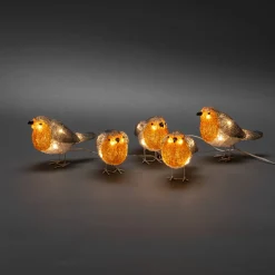 KONSTSMIDE Beleuchtung Außenbereich-LED Acryl Rotkehlchen
