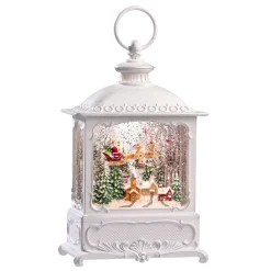 KONSTSMIDE Laternen Weihnachten-LED Schneelaterne "Weihnachtsmanns Reise", 25 cm