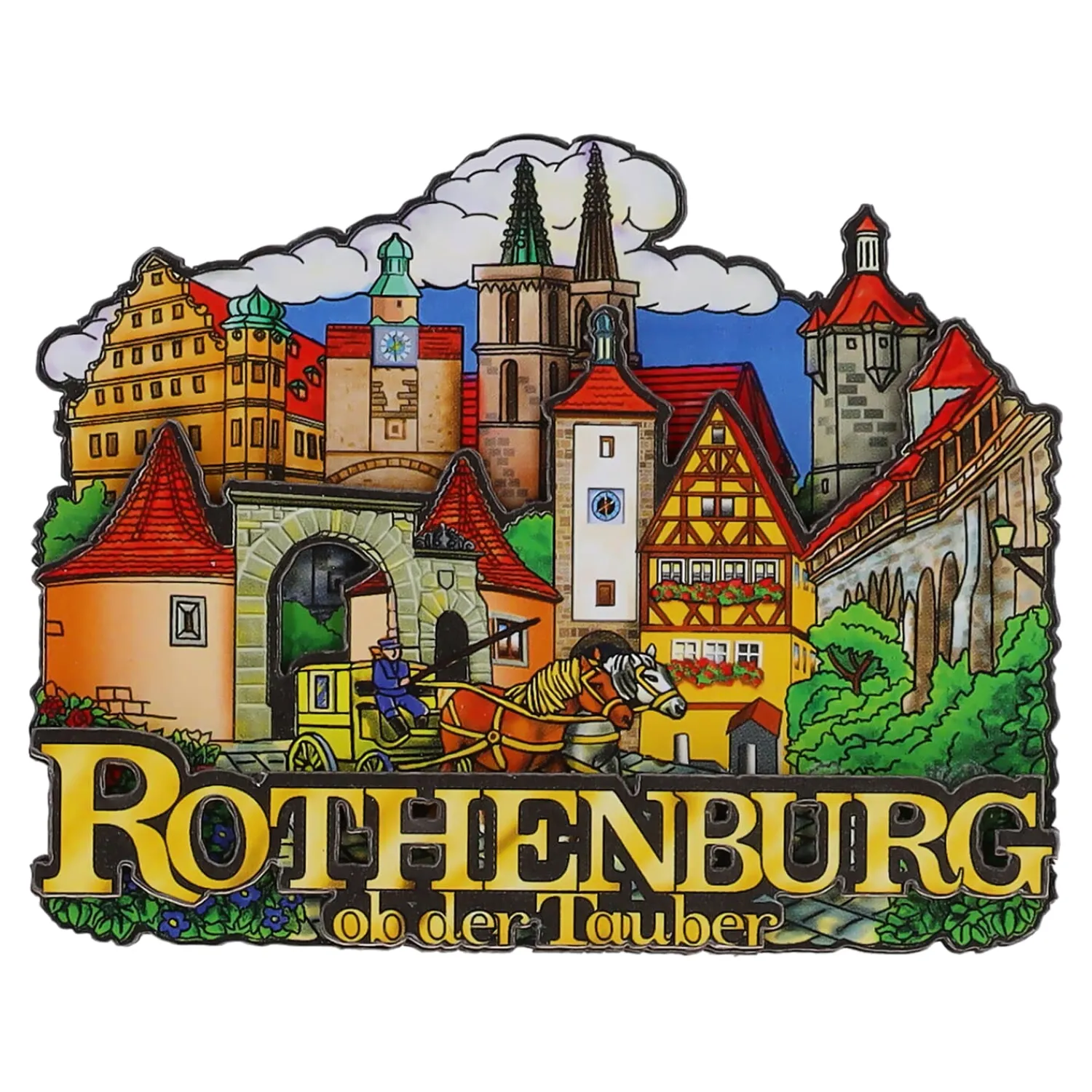 Magnete|Rothenburg Motive-Magnet "3D Rothenburg"