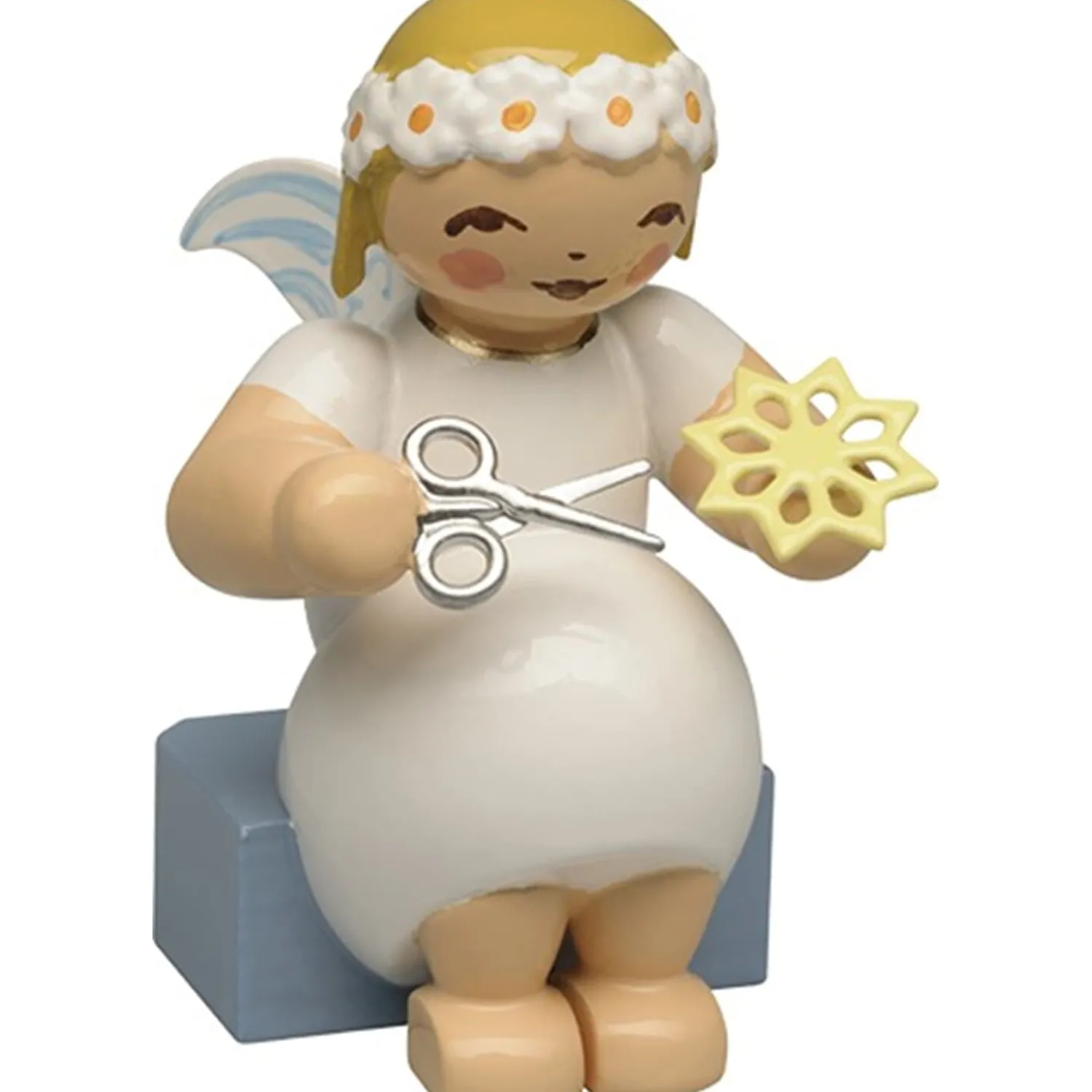 WENDT & KÜHN Wendt & Kühn Kollektion-Margaritenengel mit Papierstern, sitzend