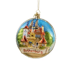 Poesie in Glas Rothenburg Motive|Weihnachtskugeln Aus Glas-Medaillon Rothenburg ob der Tauber