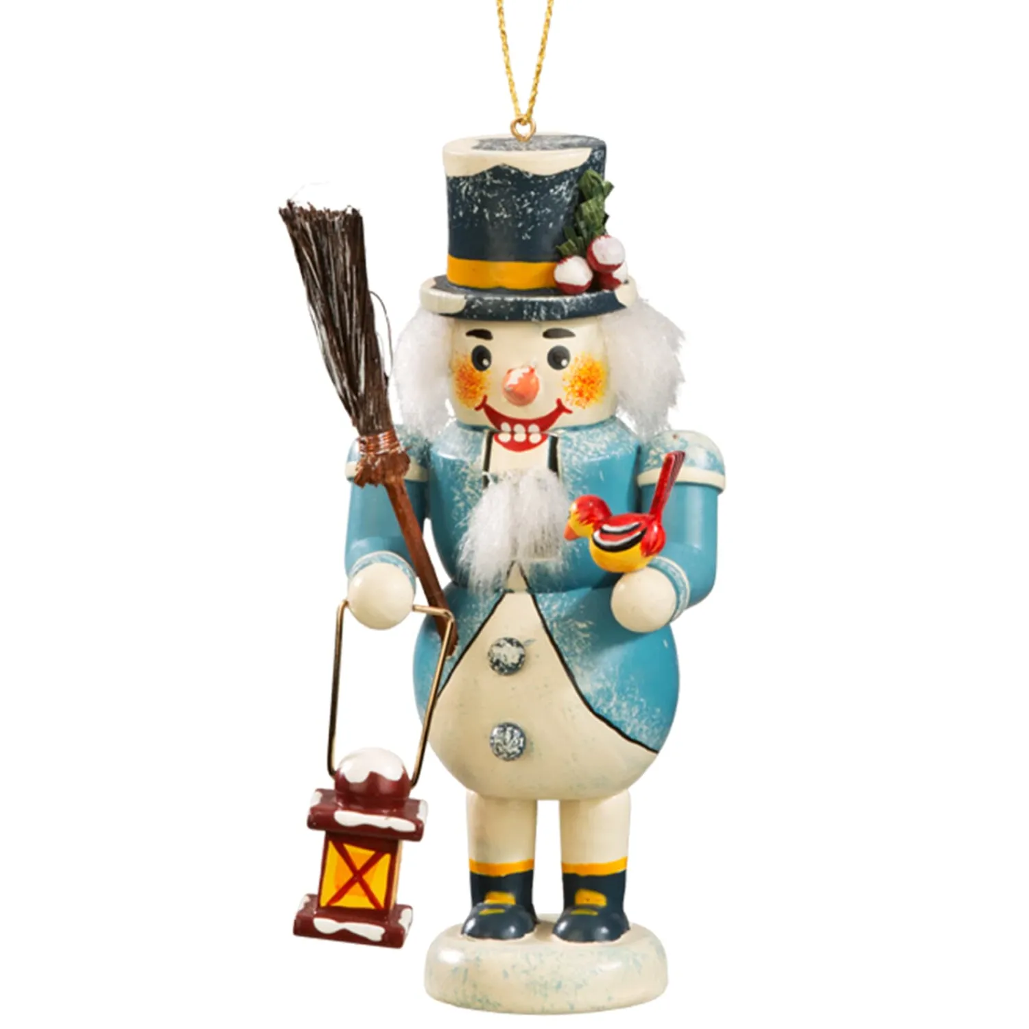 Käthes Original Christbaumschmuck Holz|Nussknacker Figuren-Miniknackl "Schneemann", 9,5 cm
