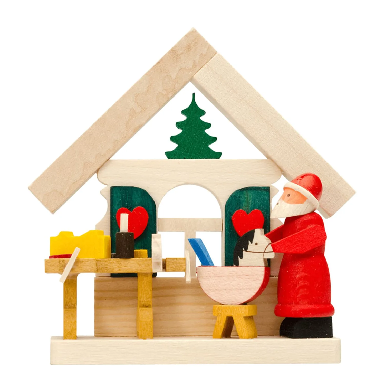 Christbaumschmuck Holz-Nikolaus in der Spielzeugwerkstatt, Holz-Baumbehang