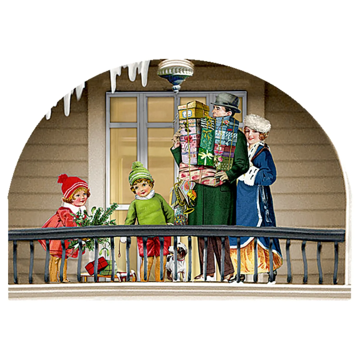 Nostalgische Weihnachtsdeko|Adventsdeko & Kalender-Nostalgie Adventskalender "Weihnachtslädchen-Leporello"