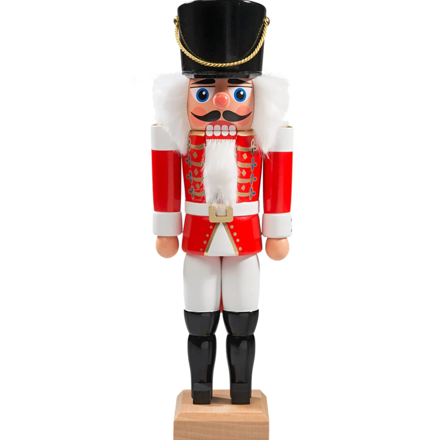 HODREWA Nostalgische Weihnachtsdeko|Nussknacker Figuren-Nussknacker "Husar", rot, 28,5 cm
