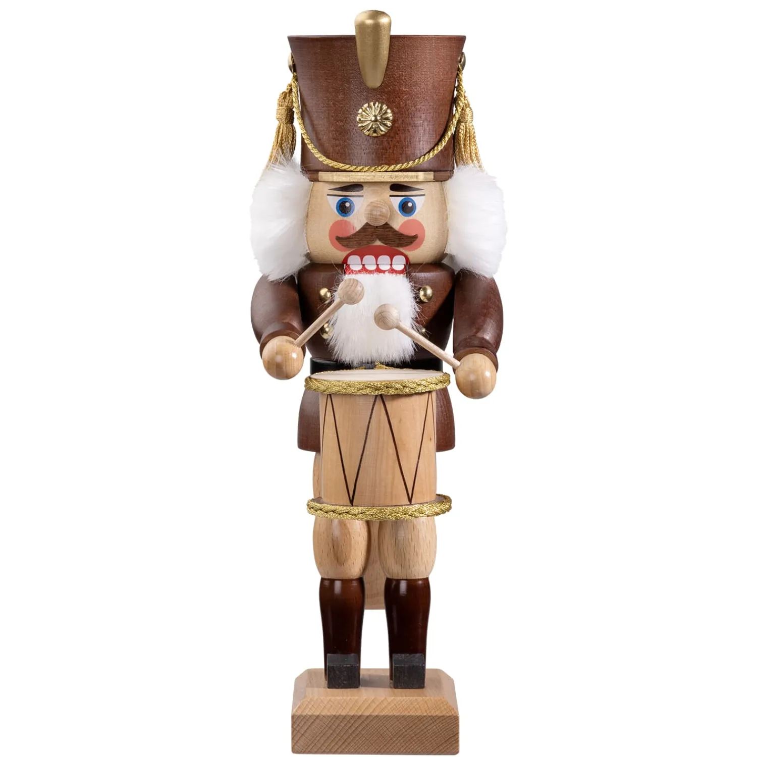 HODREWA Nussknacker Figuren-Nussknacker "Trommler", braun/lasiert, 30 cm