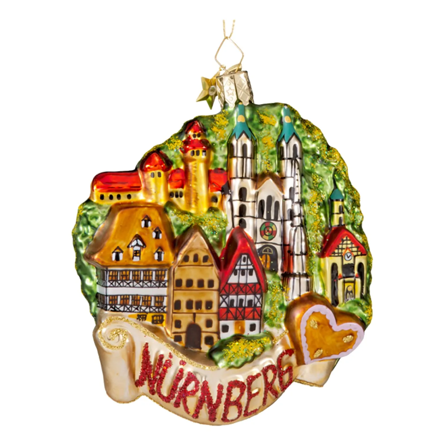 Poesie in Glas Bayern Motive|Weihnachtskugeln Aus Glas-Panorama Nürnberg