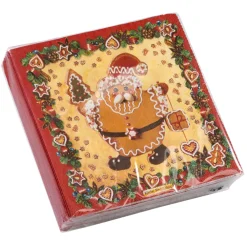 Tischdeko-Papier-Cocktailservietten "Lebkuchenzeit"