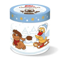 Trötsch Verlag Unser Sandmännchen Und Seine Freunde|Tischdeko-Porzellan-Sammeltasse "Pittiplatsch im Winter"
