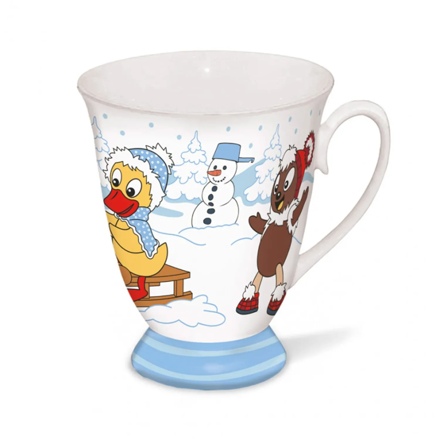 Trötsch Verlag Unser Sandmännchen Und Seine Freunde|Tischdeko-Porzellan-Sammeltasse "Pittiplatsch im Winter"