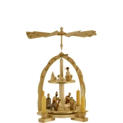 Richard Glässer Weihnachtspyramiden-Pyramide "Christi Geburt mit Schafherde"