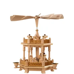 Richard Glässer Nostalgische Weihnachtsdeko|Weihnachtspyramiden-Pyramide "Himmlische Fanfaren"