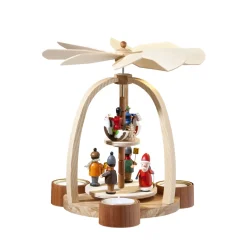 Weihnachtspyramiden-Pyramide "Weihnachtsmann und Reiterlein"