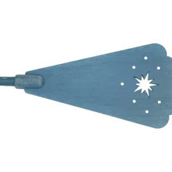 Hubrig Volkskunst Zubehör & Ersatzteile-Pyramiden-Flügel aus Holz, lackiert stahlblau