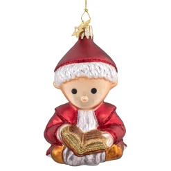 Poesie in Glas Unser Sandmännchen Und Seine Freunde|Weihnachtskugeln Aus Glas-Sandmännchen liest