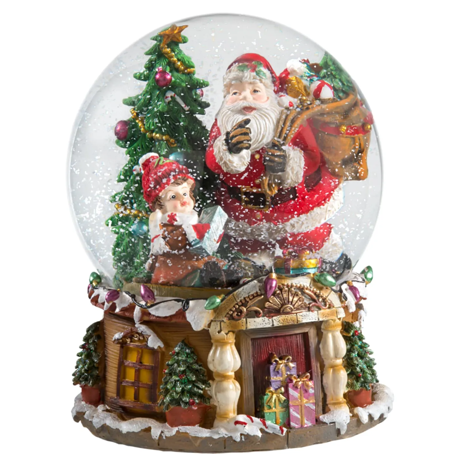 Schneekugeln Weihnachten|Spieluhr Weihnachten-Schneekugel "Bescherung"