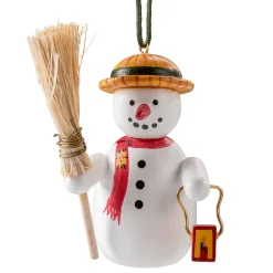 Käthes Original Christbaumschmuck Holz-Schneemann mit Besen