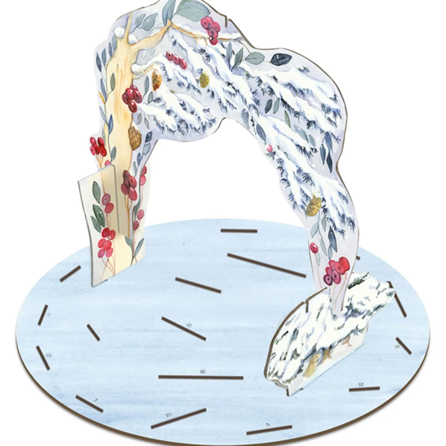 Adventsdeko & Kalender-Steck-Adventskalender "Tiere im Winter"