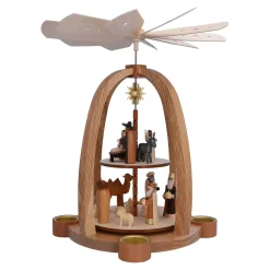 Weihnachtspyramiden-Teelichtpyramide "Christi Geburt"